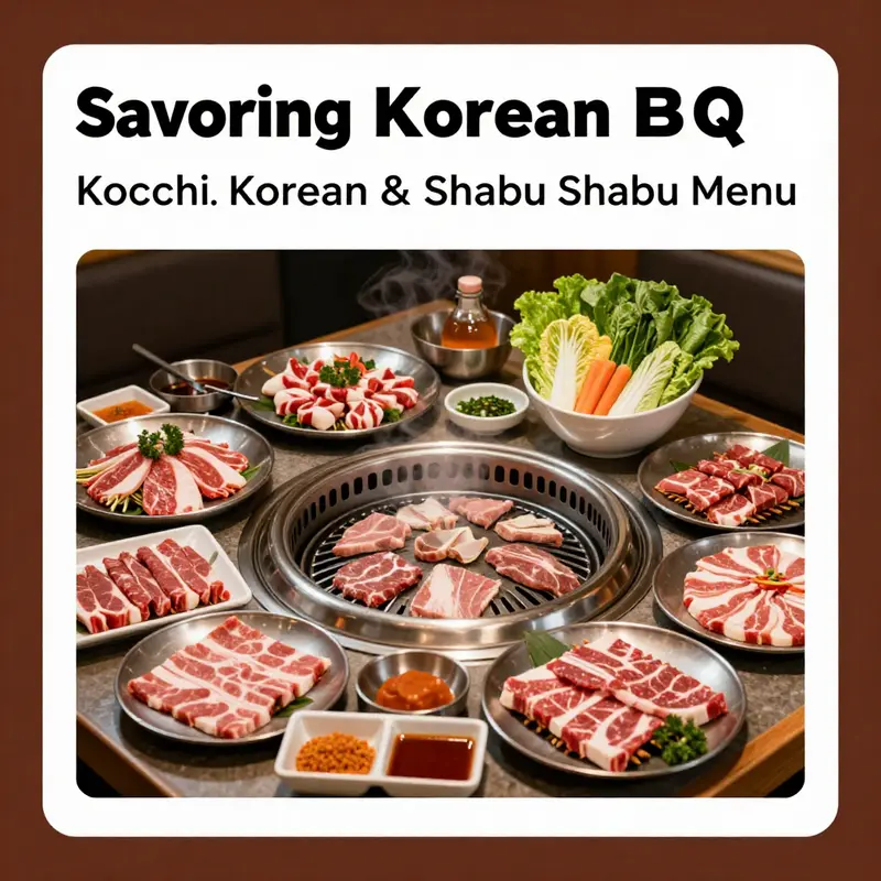 An inviting array of Korean BBQ selections that highlight Kochi’s culinary offerings.