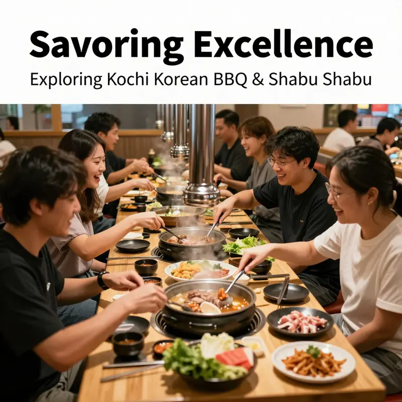 An inviting array of Korean BBQ selections that highlight Kochi’s culinary offerings.