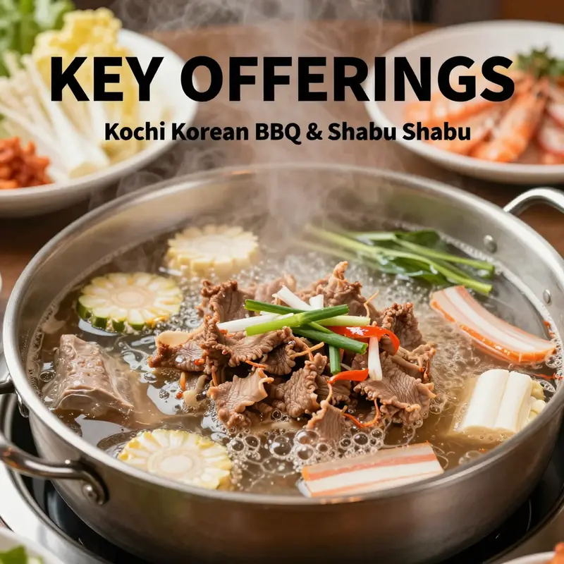 An inviting array of Korean BBQ selections that highlight Kochi’s culinary offerings.