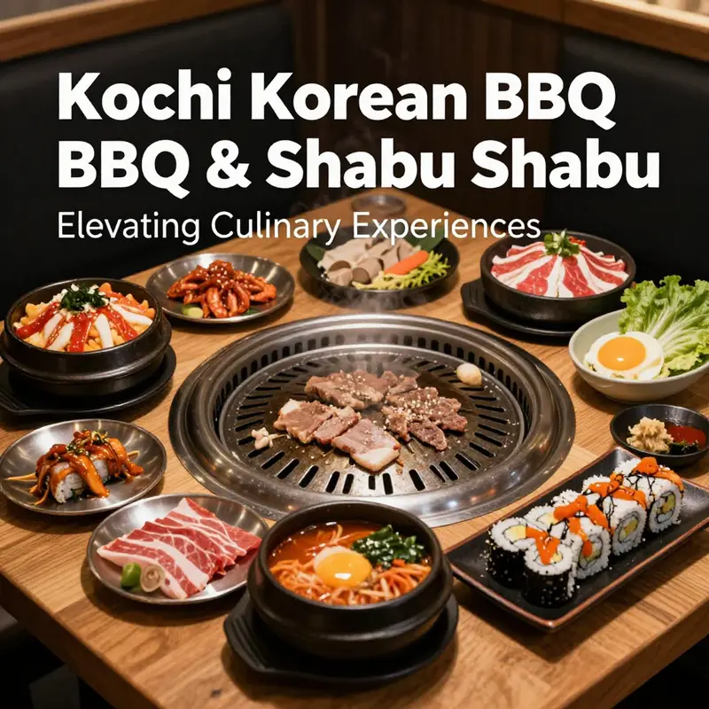 Diners enjoy the interactive grilling experience at Kochi, exemplifying the restaurant’s unique fusion concept.