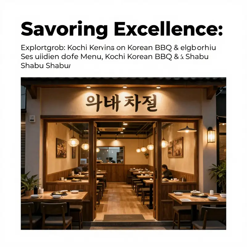The welcoming entrance of Kochi Korean BBQ & Shabu Shabu, showcasing the restaurant's ambiance.