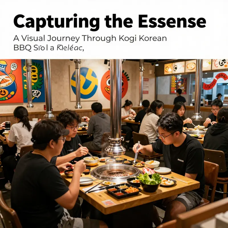Interior view of Kogi Korean BBQ showing diners enjoying their meals in a vibrant and artistic atmosphere.