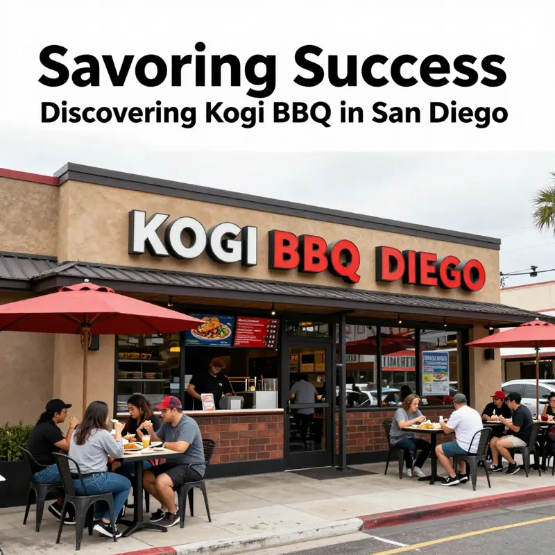 Kogi BBQ’s main location in San Diego, bustling with energy and diners enjoying modern Korean-Mexican fusion dishes.