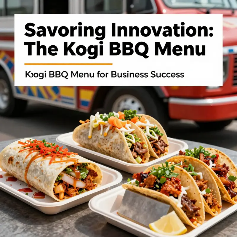 A delightful array of Kogi BBQ’s signature dishes showcasing the innovation in their menu.