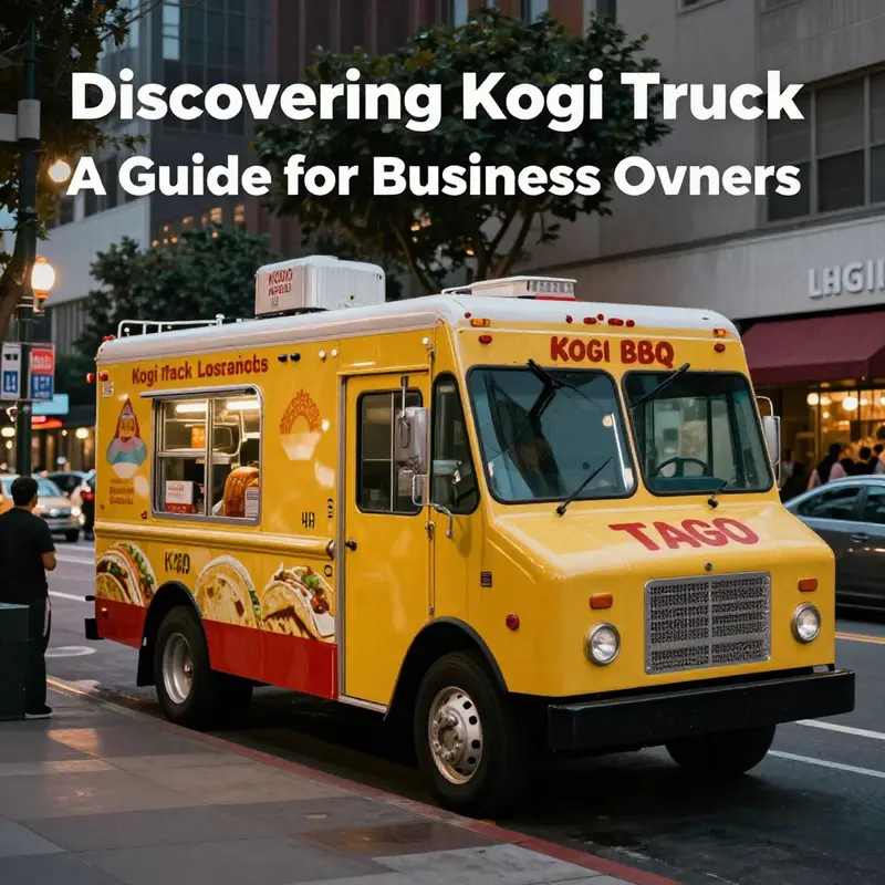 Kogi BBQ Truck stationed at Grand Avenue, an epicenter of urban dining in Los Angeles.