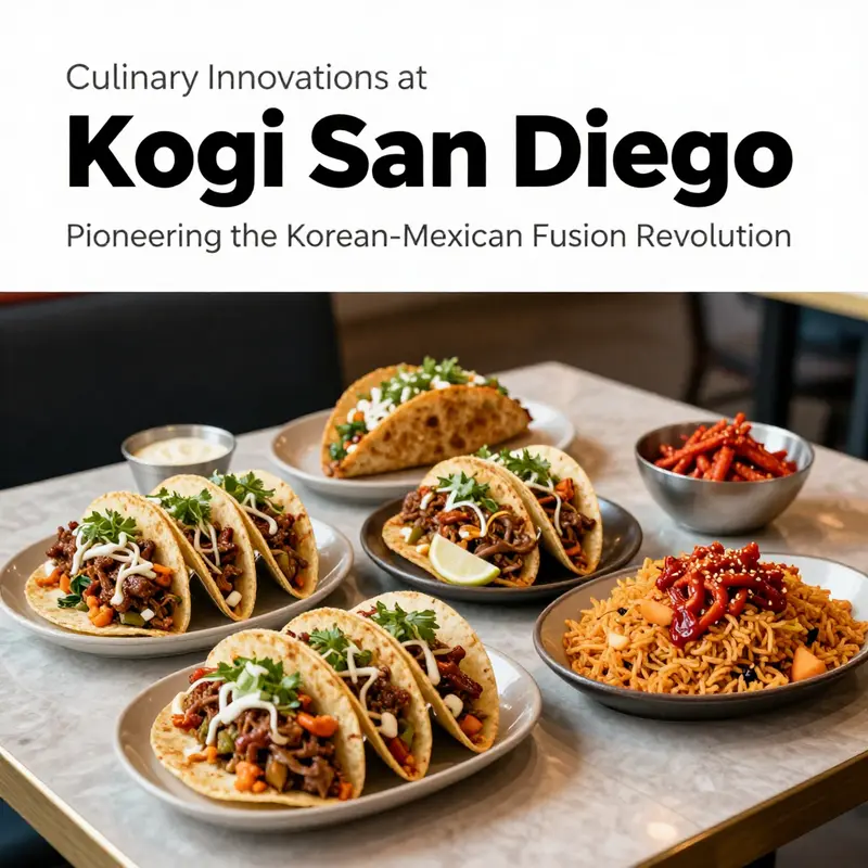 Kogi BBQ food truck in San Diego, a pioneer of Korean-Mexican fusion cuisine, drawing in diverse crowds.