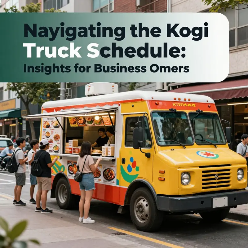 The Kogi Truck in action, demonstrating the dynamic nature of its operational schedule.