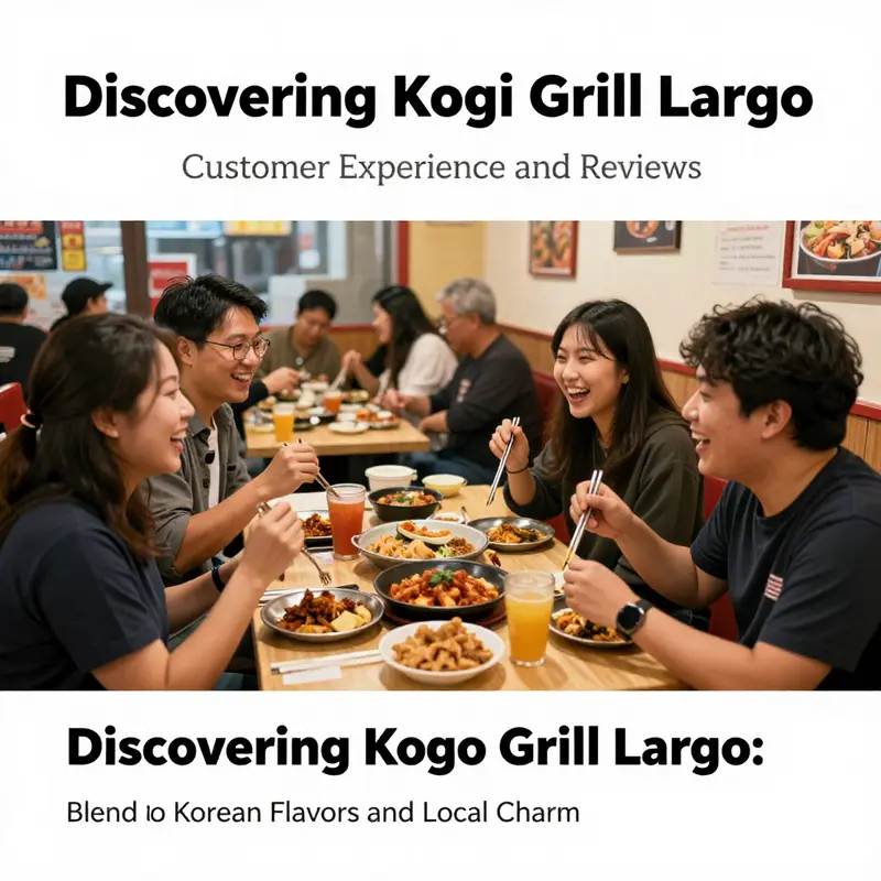 The inviting entrance of Kogi Grill Largo, exemplifying its unique Korean-themed decor.