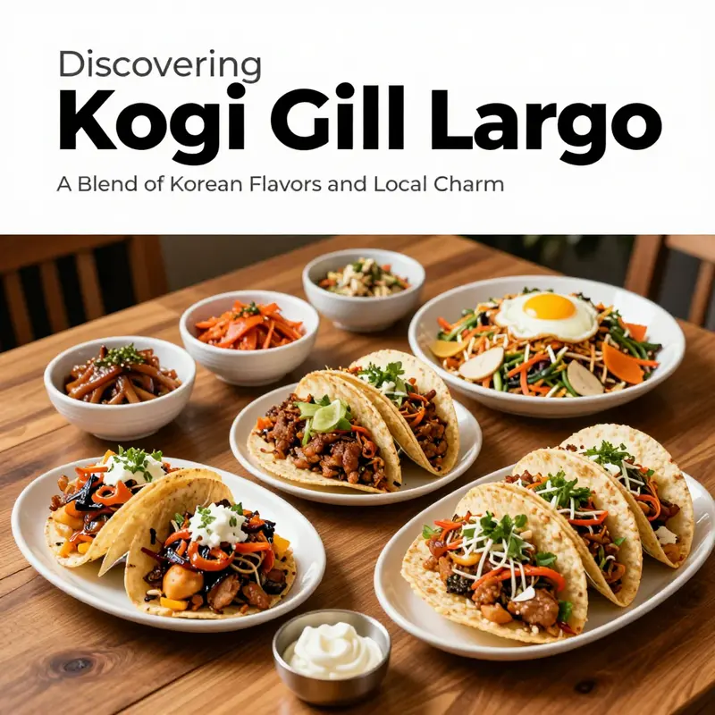 The inviting entrance of Kogi Grill Largo, exemplifying its unique Korean-themed decor.