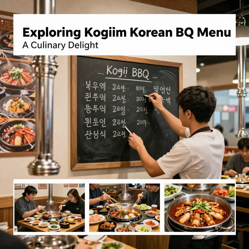 A vibrant assortment of dishes from Kogii Kogii Korean BBQ, highlighting the restaurant’s diverse menu.