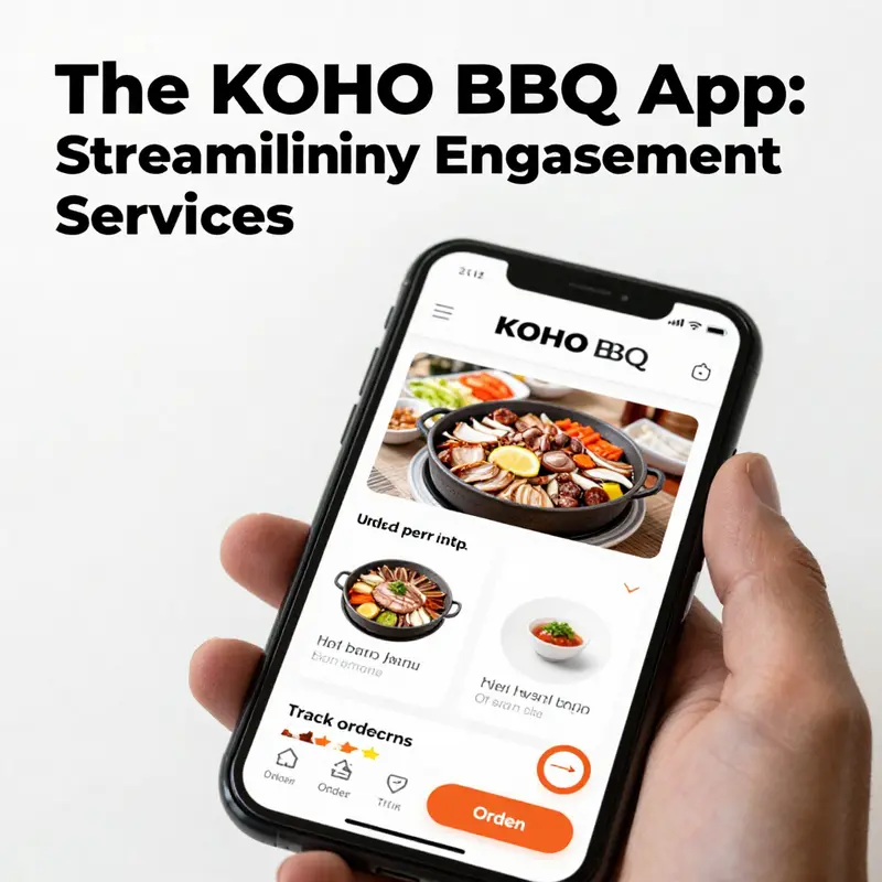 Customers enjoying a seamless dining experience at KOHO BBQ with integrated technology.
