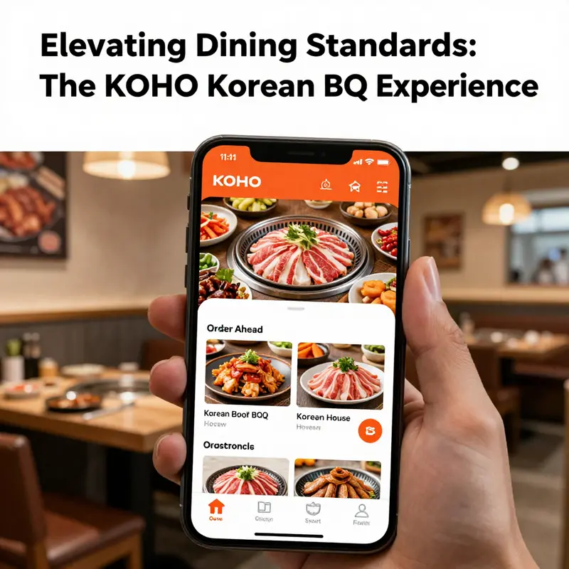 Diners enjoying a lively atmosphere while grilling at their tables surrounded by traditional Korean side dishes.