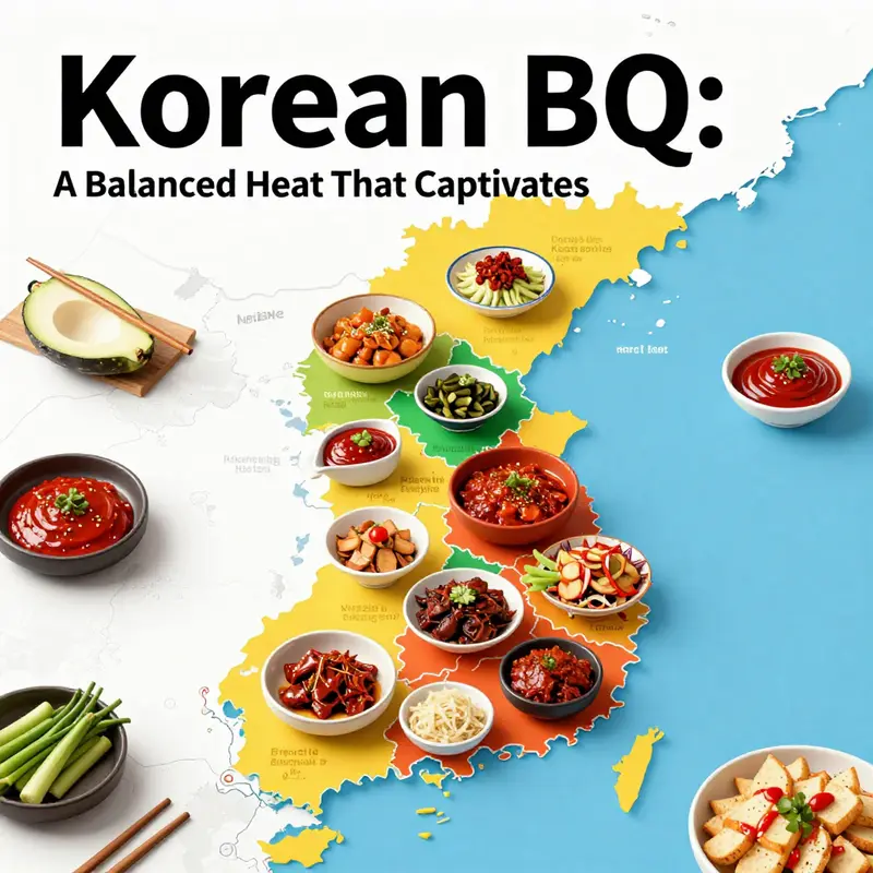 A vibrant close-up of a traditional Korean BBQ sauce illustrating its rich ingredients.