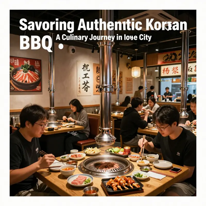 A delectable array of meats and sides ready for grilling at a popular Korean BBQ restaurant in Iowa City.