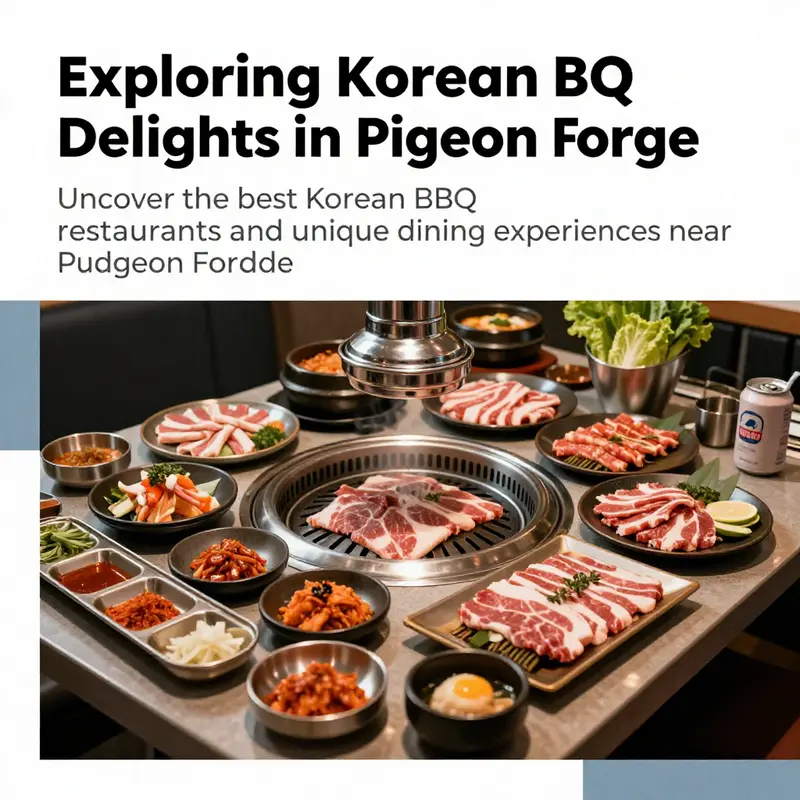 A table set for Korean BBQ featuring marinated meats and side dishes.