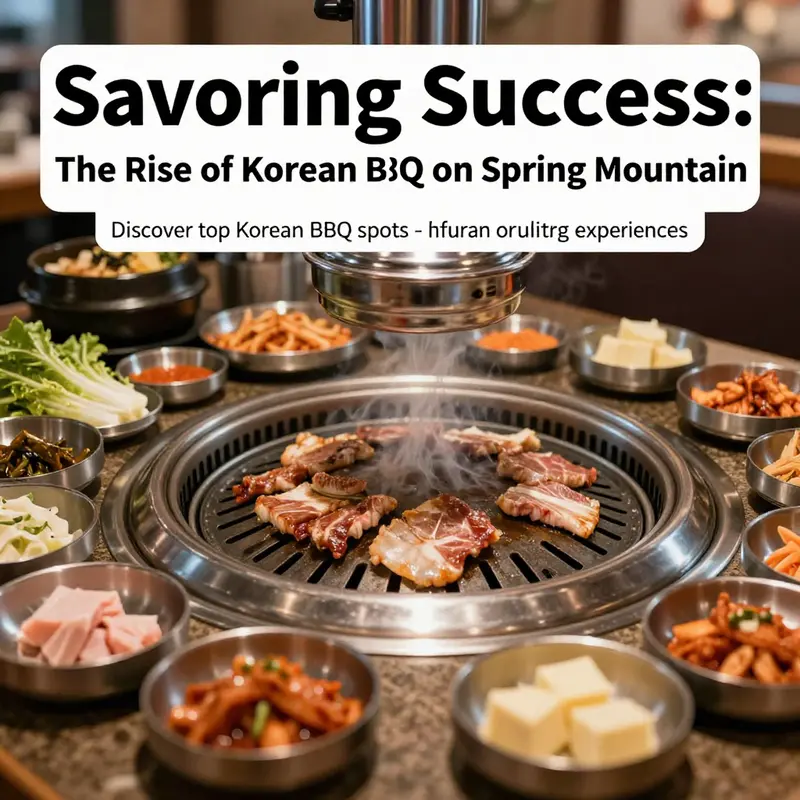 Cover image featuring a Korean BBQ grill with meats and sides, reflecting the essence of Korean BBQ dining.