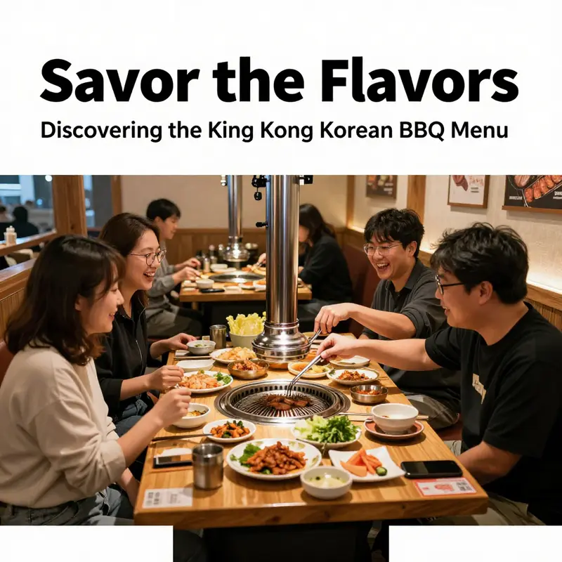 A diverse platter of signature dishes from King Kong Korean BBQ, highlighting the rich flavors and selection available.