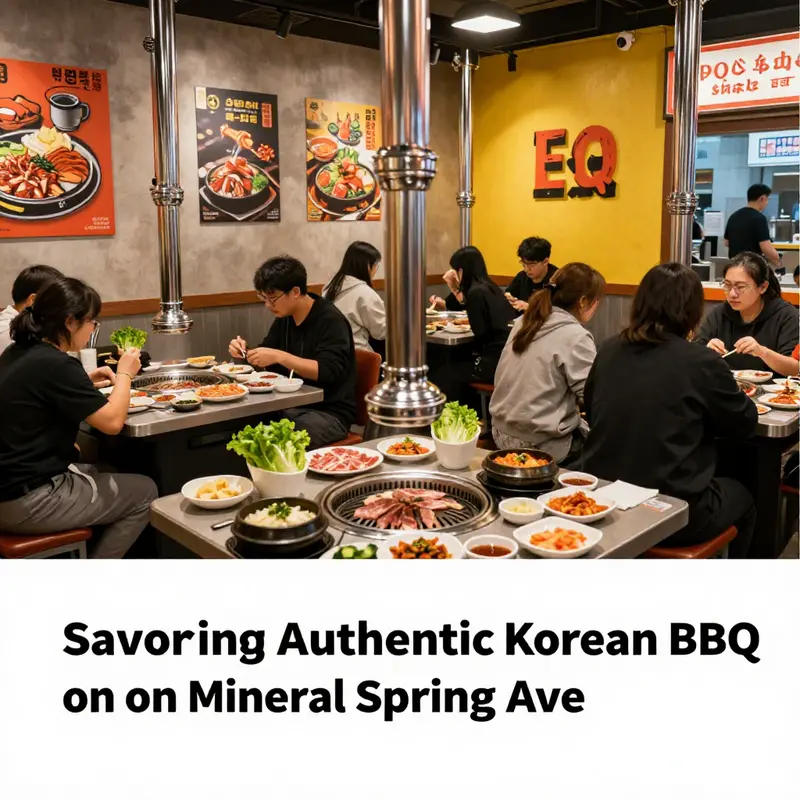 Diners enjoying the authentic grill-at-your-table experience at Eat Korean BBQ & Shabu Shabu.