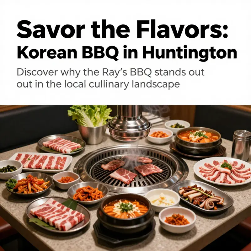 A table laid with an assortment of Korean BBQ dishes and sides, inviting guests to enjoy the dining experience.