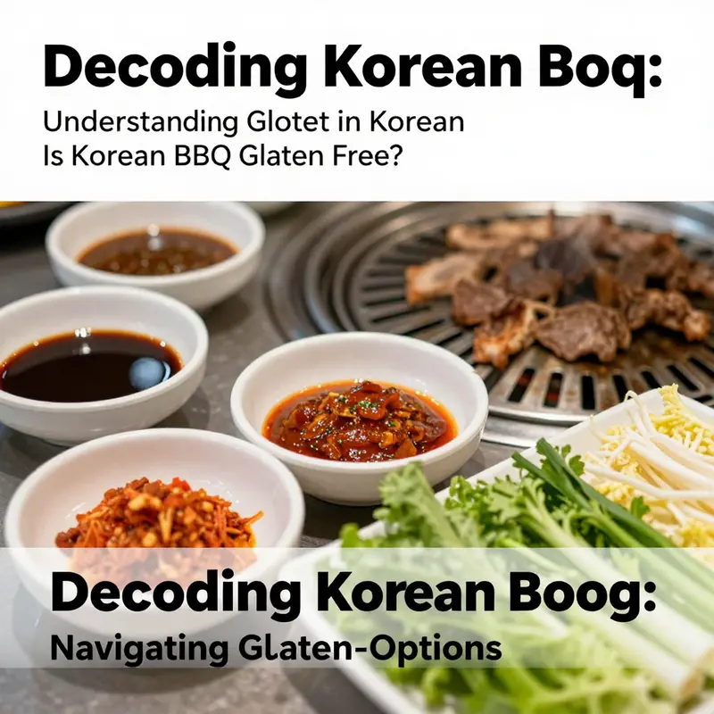 Ingredients commonly used in Korean BBQ that may contain gluten, such as soy sauce and marinades.