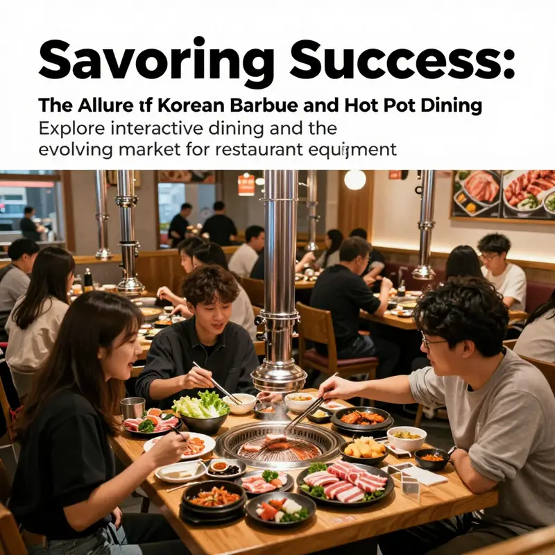 A busy Korean BBQ scene with diners cooking and enjoying their meals, representing the vibrant culture of communal dining.
