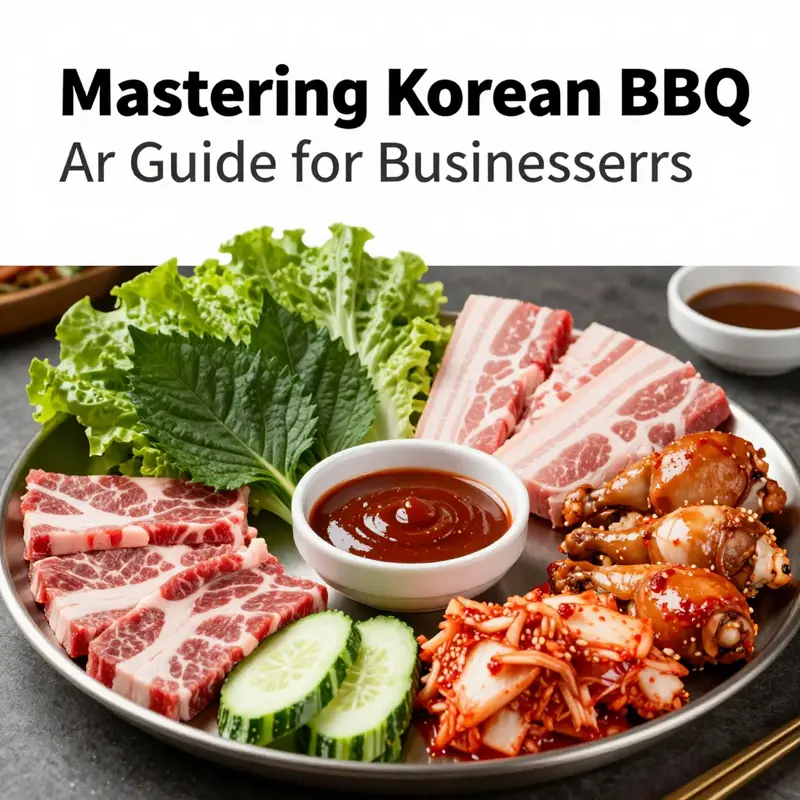 A selection of high-quality meats and vegetables essential for authentic Korean BBQ.