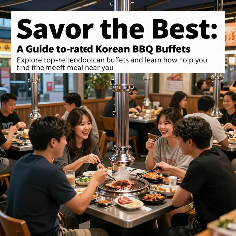 A busy outdoor Korean BBQ restaurant with diners grilling at tables.