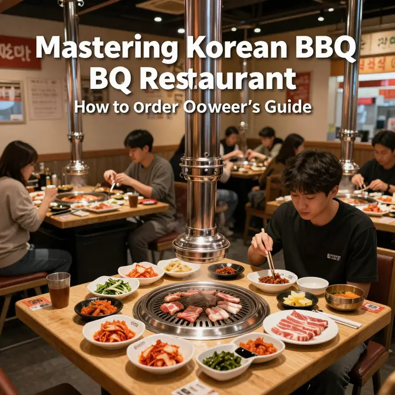 Authentic Korean BBQ dining experience with customers grilling at their tables.