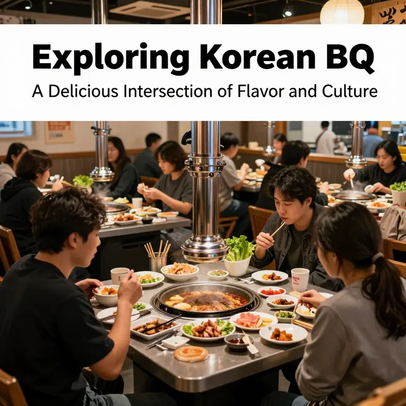 A crowded Korean BBQ restaurant filled with customers cooking and enjoying their meals, highlighting the cultural dining experience.