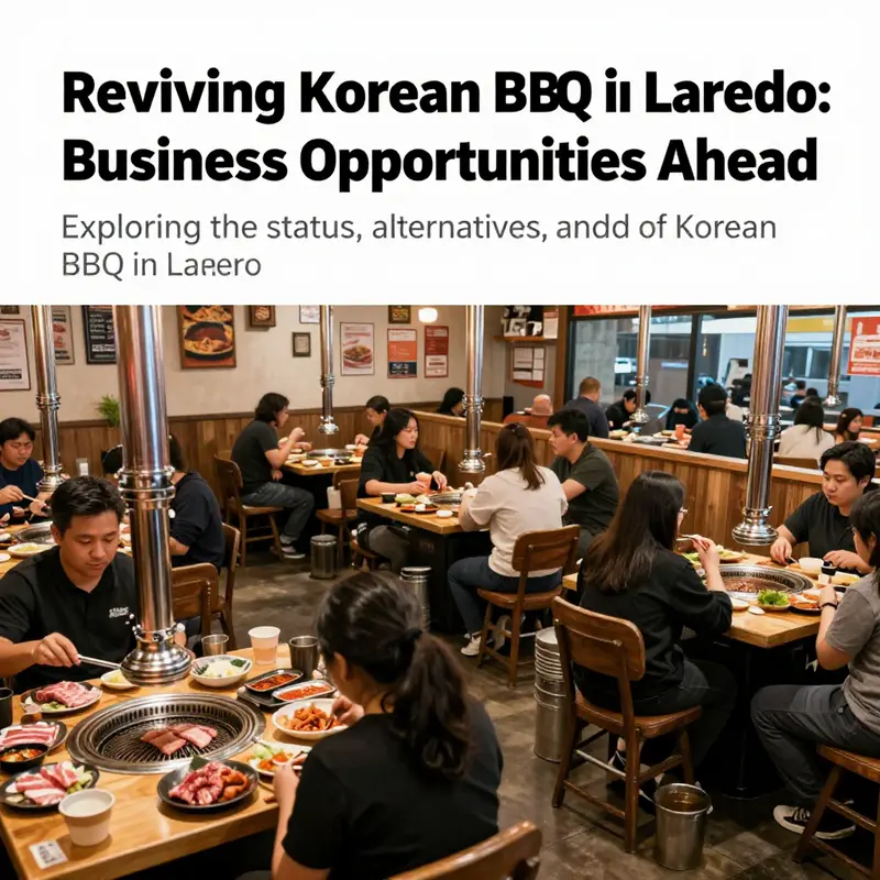 A lively scene of diners enjoying Korean BBQ, illustrating the rich cultural experience and social interaction characteristic of this dining style.