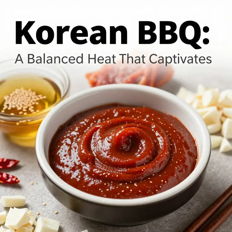 A vibrant close-up of a traditional Korean BBQ sauce illustrating its rich ingredients.