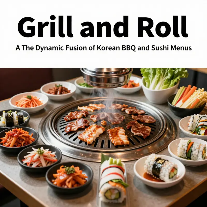 A feast of grilled meats and banchan, embodying the essence of Korean BBQ dining.