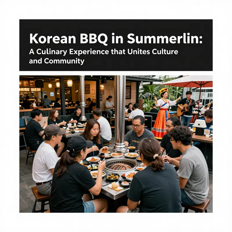 Diners enjoying an authentic Korean BBQ experience in Summerlin.