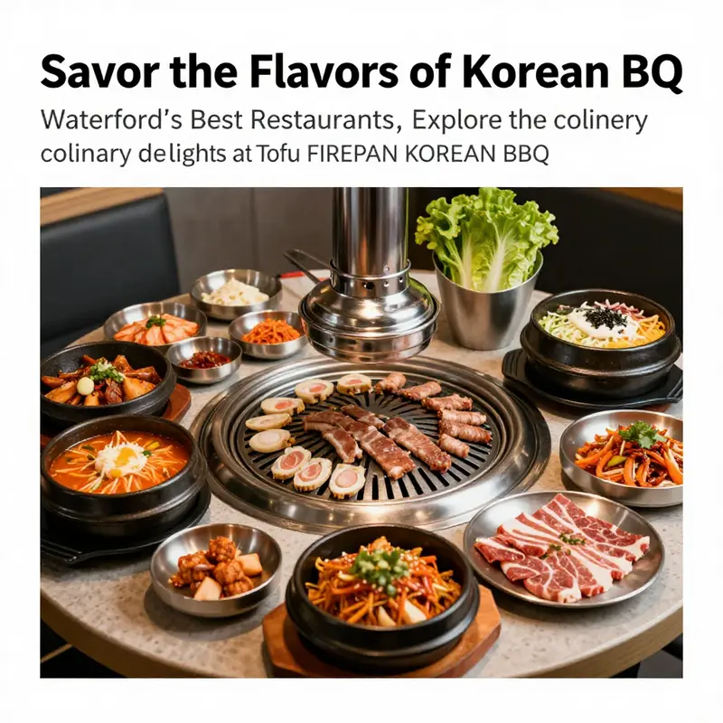 A collection of Korean BBQ dishes displayed on a table, highlighting the variety of flavors.