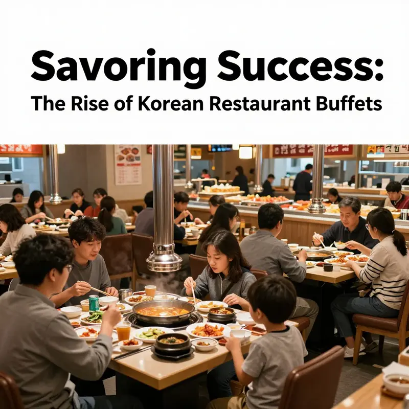A delightful spread showcasing the rich diversity of Korean cuisine available at buffet restaurants.