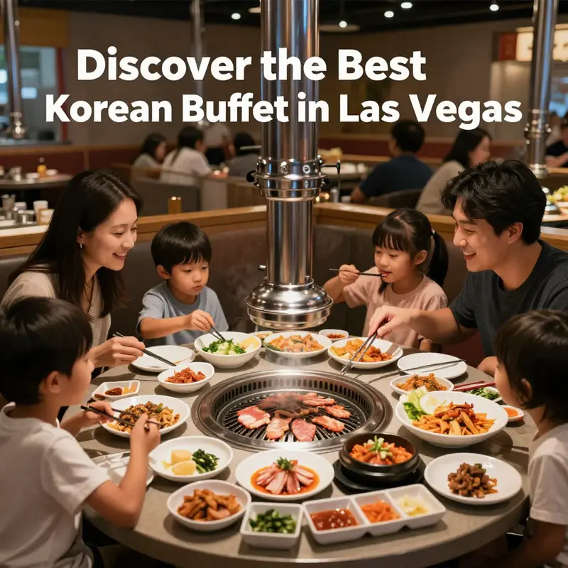 A variety of delectable dishes offered at a popular Korean buffet in Las Vegas.