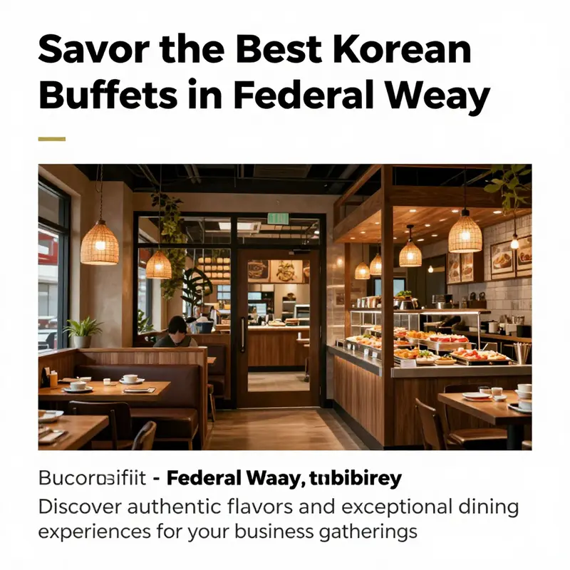 A beautifully decorated entryway to a Korean buffet restaurant in Federal Way.
