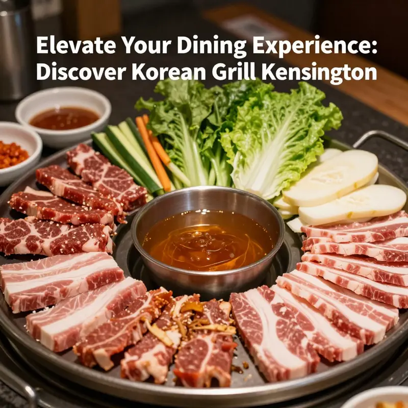 The elegant interior of Korean Grill Kensington, creating a welcoming atmosphere for diners.