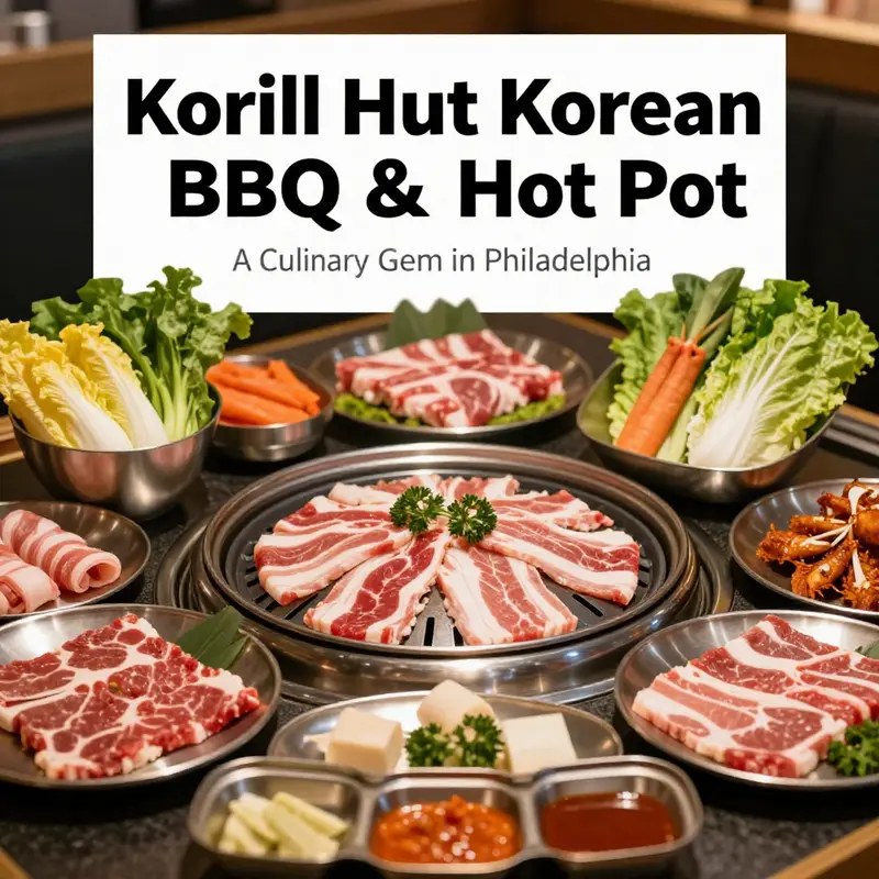 Diners enjoying an interactive barbecue and hot pot experience at Korill Hut, Philadelphia.