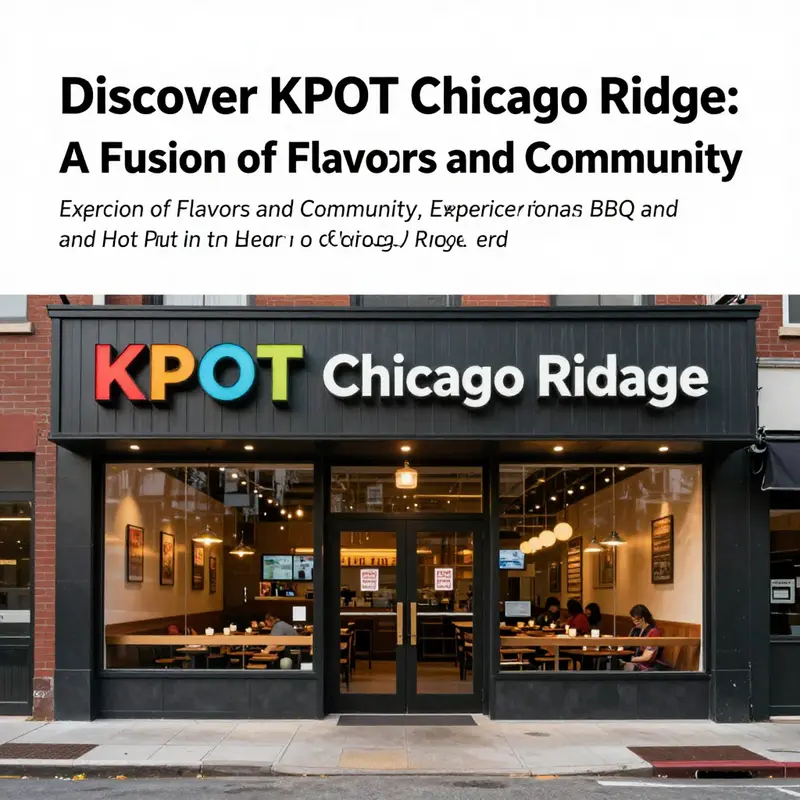 The modern facade of KPOT Chicago Ridge with bright signage and a welcoming vibe.