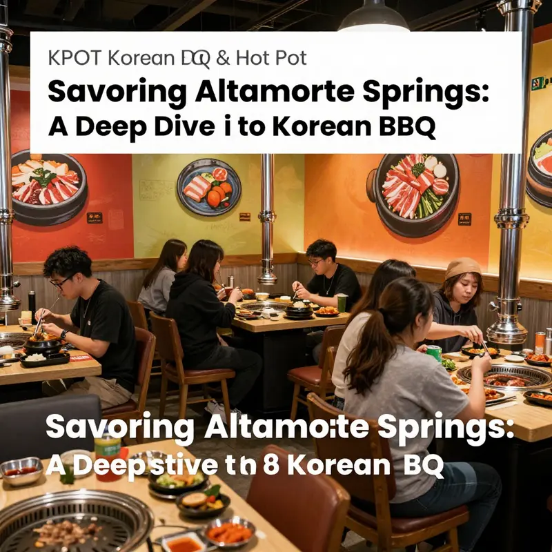 Diners enjoying an interactive grilling experience at KPOT Korean BBQ.
