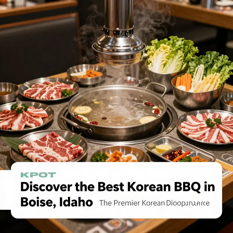 KPOT Korean BBQ offers a wide selection of marinated meats and vegetables for an unforgettable dining experience.