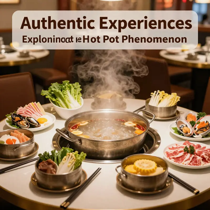 An authentic hot pot experience in Las Vegas offers vibrant social dining centered around bubbling pots.