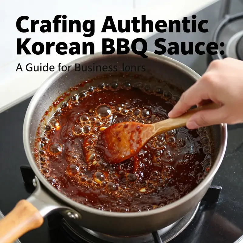 An organized display of ingredients necessary for crafting authentic Korean BBQ sauce.