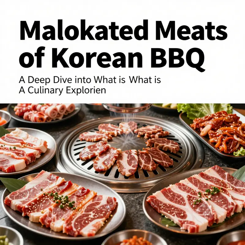An array of marinated meats ready for grilling, highlighting the essential centerpiece of Korean BBQ.