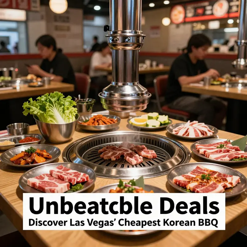 A colorful spread of Korean BBQ at Master Kim’s in Town Square, showcasing the delicious options available.