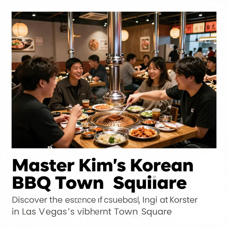 Interior view of Master Kim's Korean BBQ, capturing diners enjoying their meals in a warm, inviting setting.