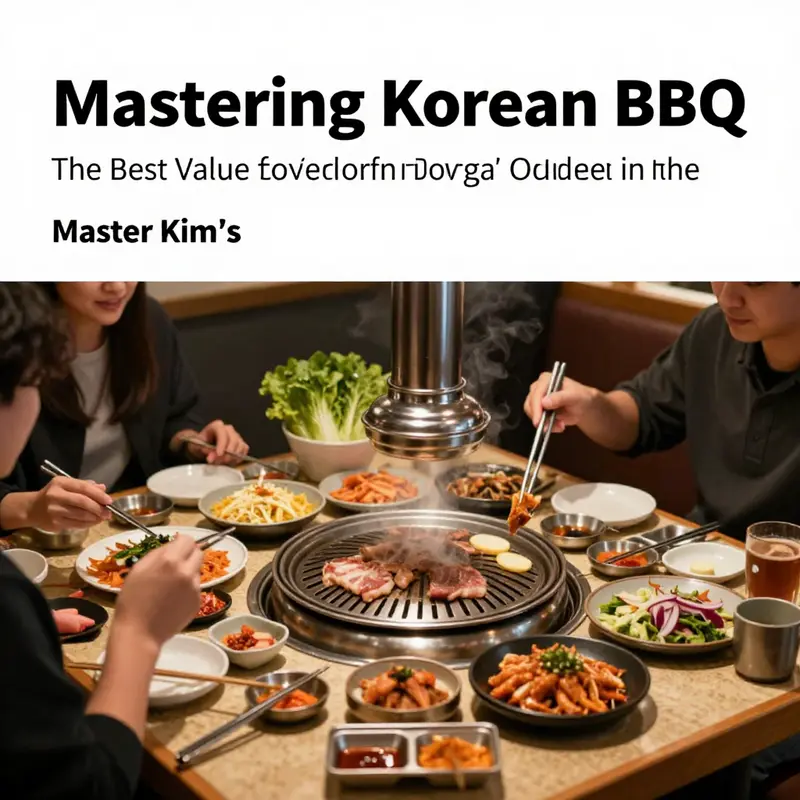 An inviting table display showcasing the diverse offerings at Master Kim’s Korean BBQ.