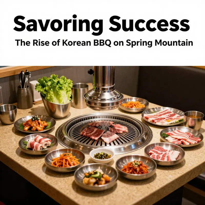 The bustling interior of 888 Korean BBQ, where diners enjoy an all-you-can-eat experience.