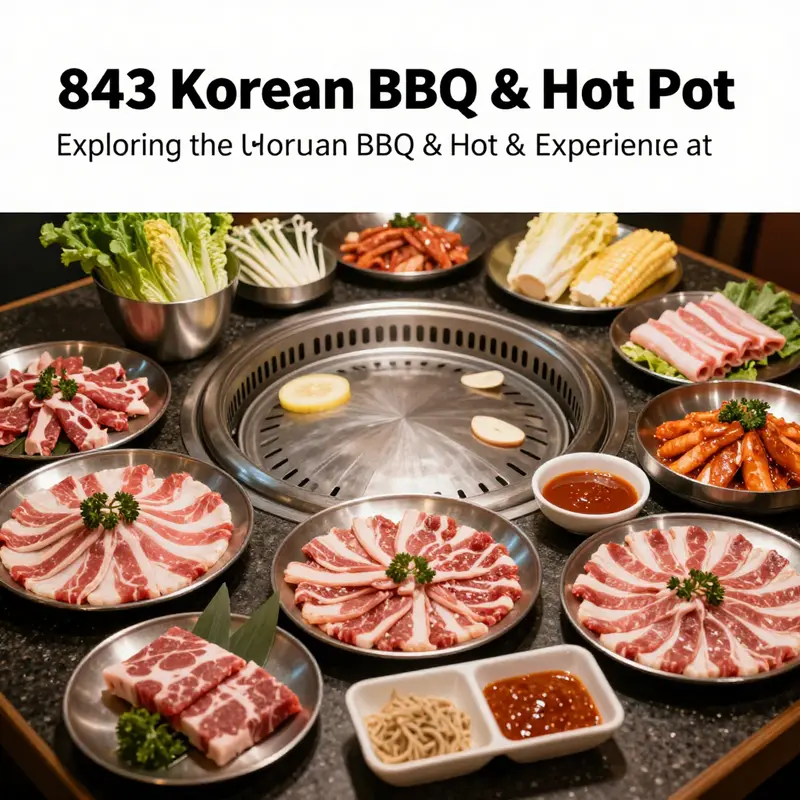 Guests enjoy an interactive dining experience, grilling meats and sharing hot pots at 843 Korean BBQ & Hot Pot.